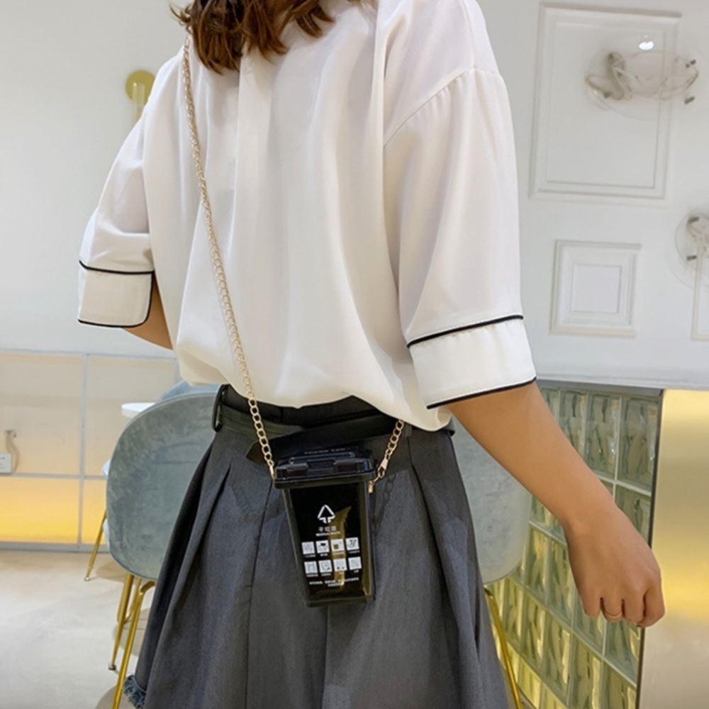 Cute trash can shoulder bag